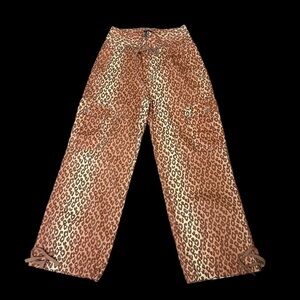 Venus Leopard Cheetah Animal Print Cargo Pants